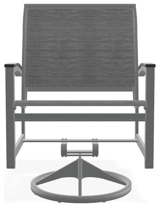 Bazza Sling Outdoor Swivel Rocker, Collect Charcoal/Graphite