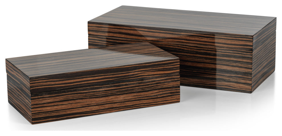 Alpertun Ebony Veneer Decorative Box, Large