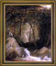 John Frederick Kensett the Mountain Stream Framed Premium Canvas Print, 16"x20"