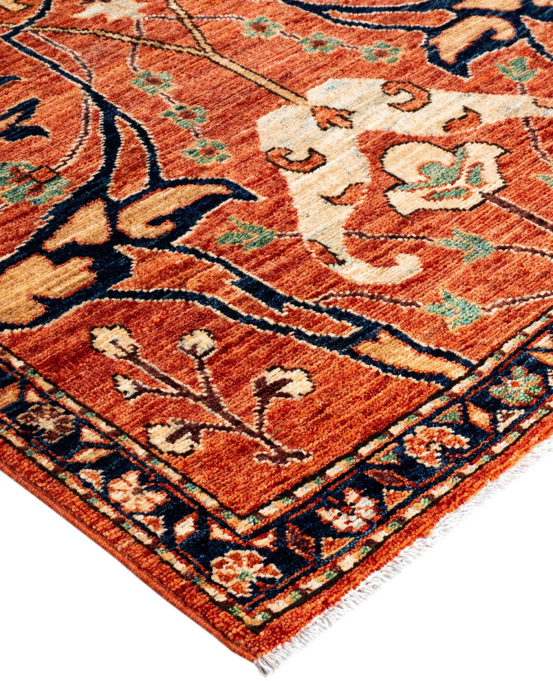 Serapi One-of-a-Kind Hand-Knotted Area Rug Red, 3'1" x 4'11"