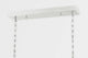 Lindley LED Island Light, Polished Nickel Frame, Etched Shade