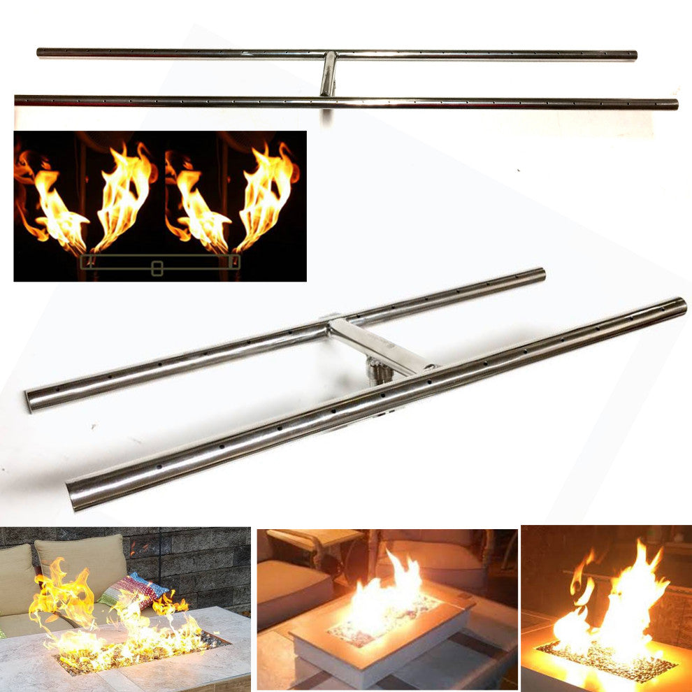 20" Low Profile H Burner and Complete Basic Propane Fire Pit Kit
