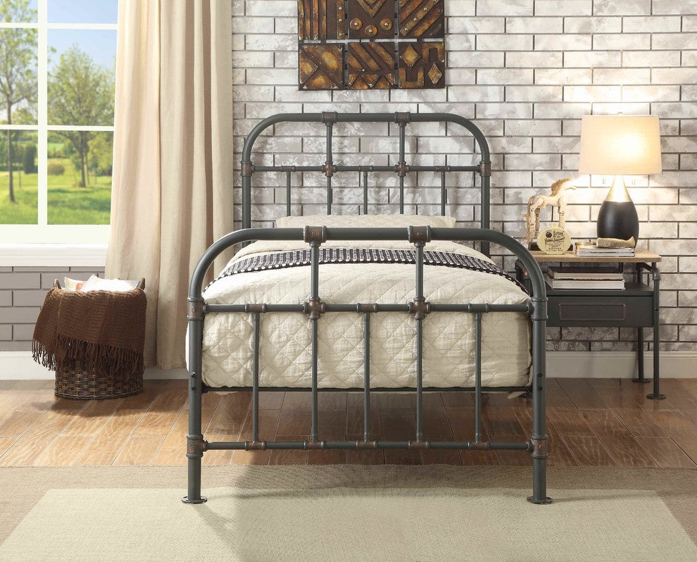ACME Nicipolis Bed, Sandy Gray, Twin