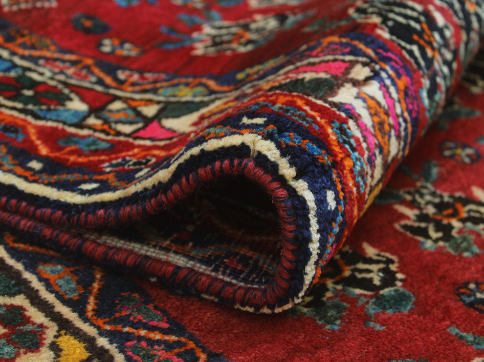 Fine Vintage Distressed Harsalla Red Rug