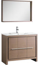 Allier 40" Gray Oak Modern Bathroom Vanity With Mirror, Faucet, FFT9161BN