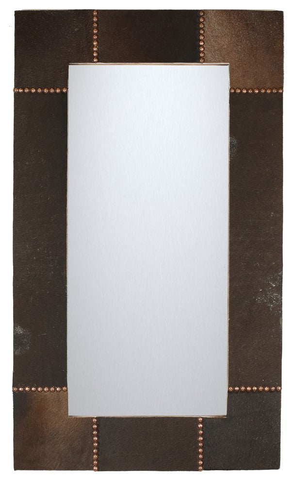 Cheyenne Cowhide Rustic Mirror
