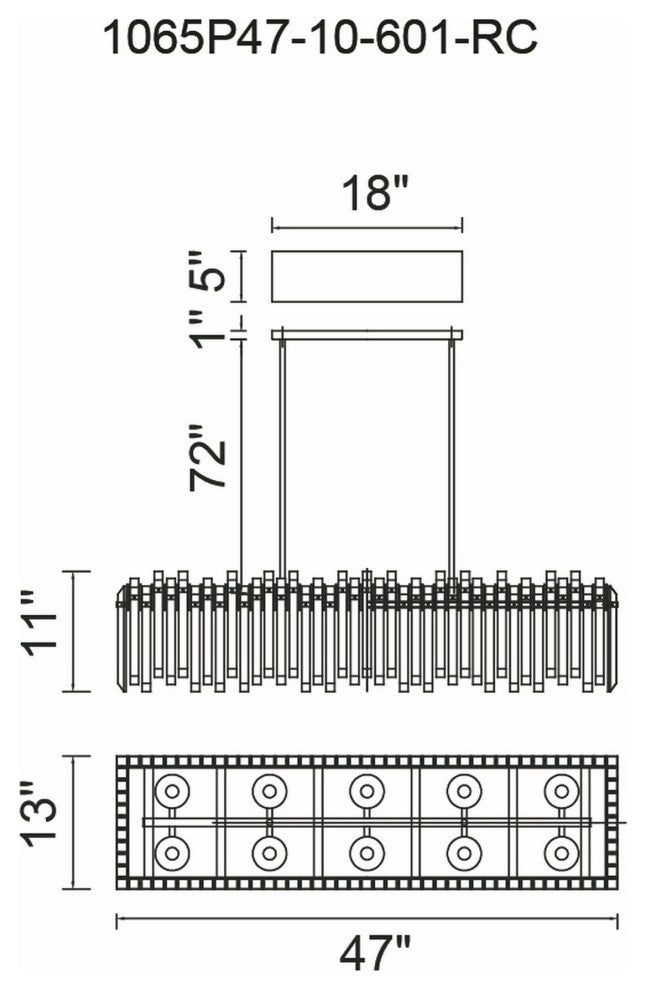 Henrietta 10 Light Chandelier With Chrome Finish
