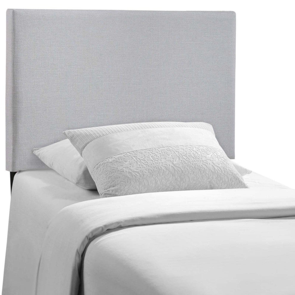 Region Twin Upholstered Headboard, Sky Gray