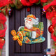Aviator Santa, Wooden Decorative Holiday Door Hanger