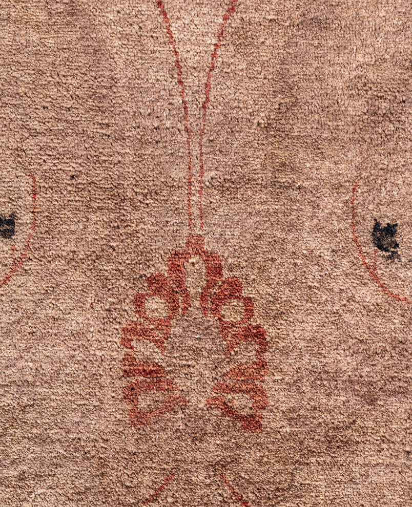 Overdyed One-of-a-Kind Hand-Knotted Area Rug Brown, 8' 10" x 12' 6"