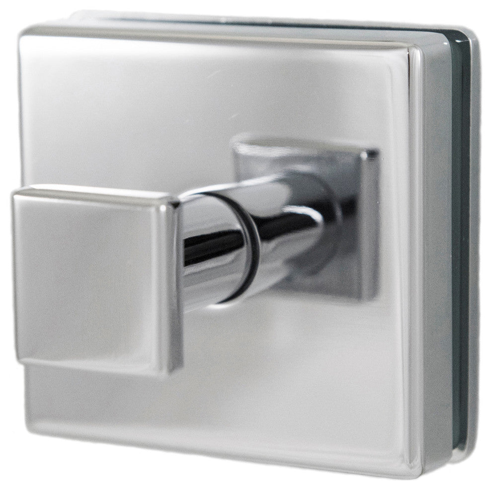 Primo Collection Glass Mounted Robe Hook, Polished Chrome