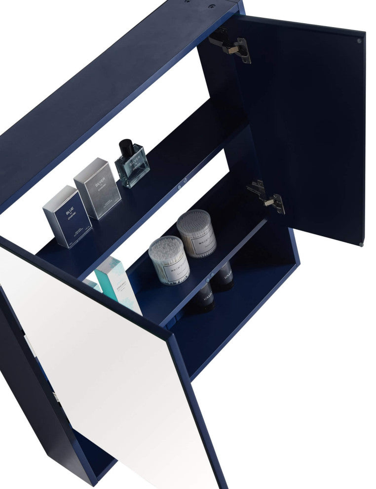 Venezian 18" Medicine Cabinet, Navy Blue, 28"