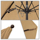 Fiberglass Umbrella Bronze, Linen Sesame