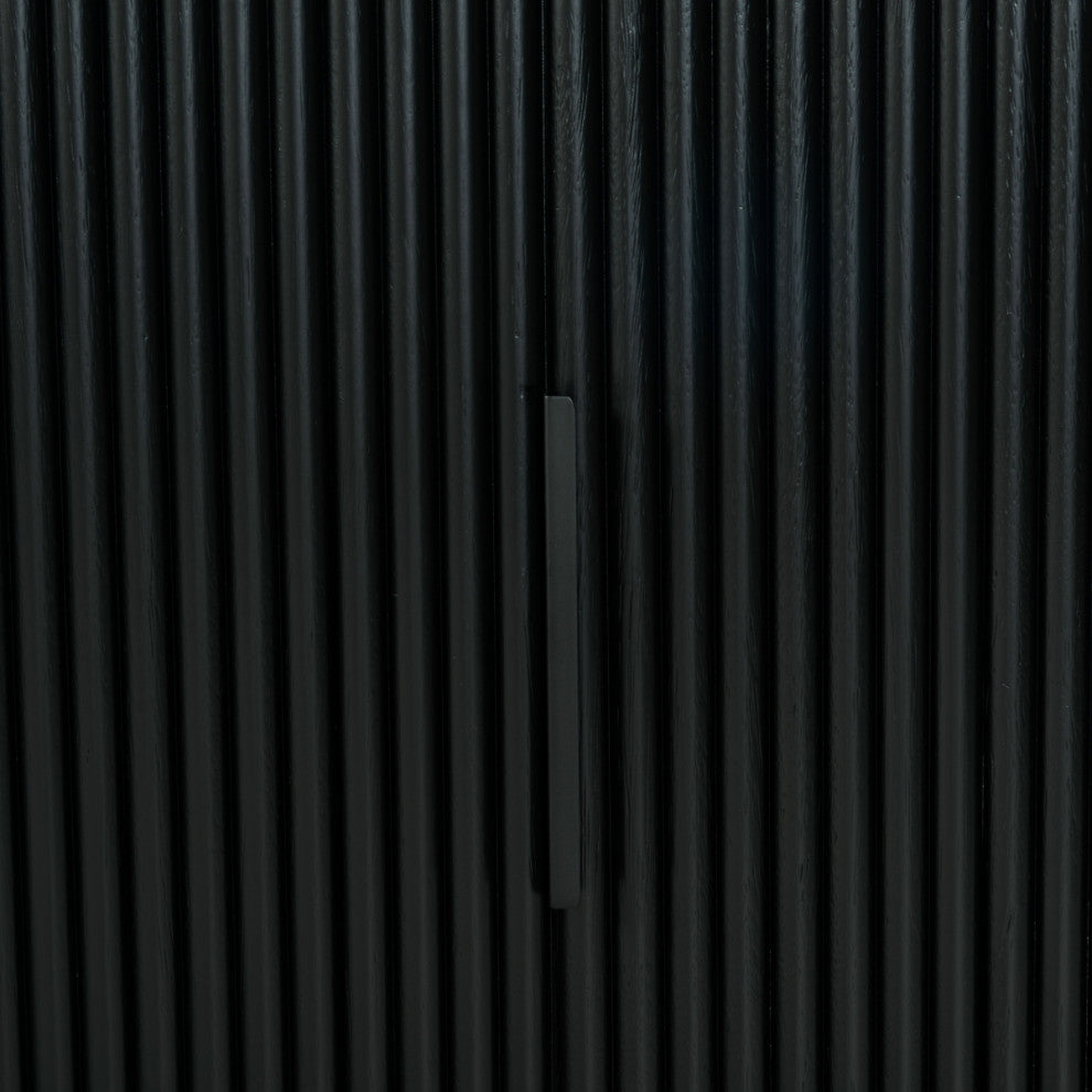 Safavieh Couture Shelbie 3 Door Reeded Sideboard, Black