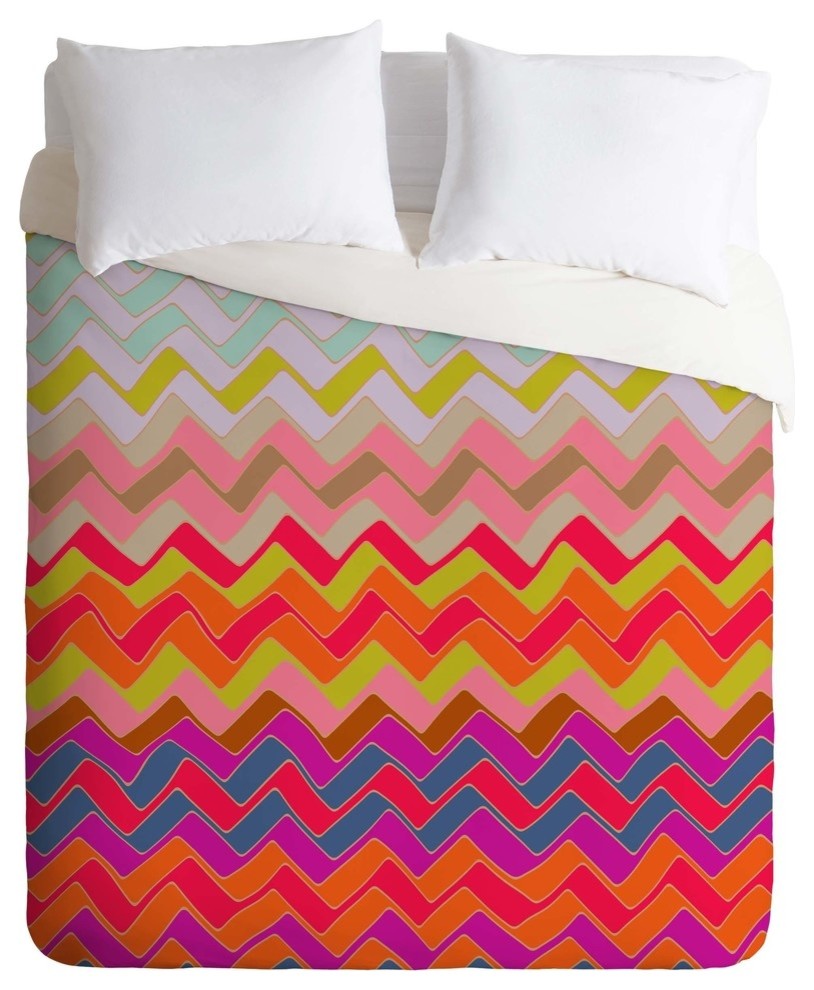 Deny Designs Sharon Turner Geo Chevron Duvet Cover - Lightweight