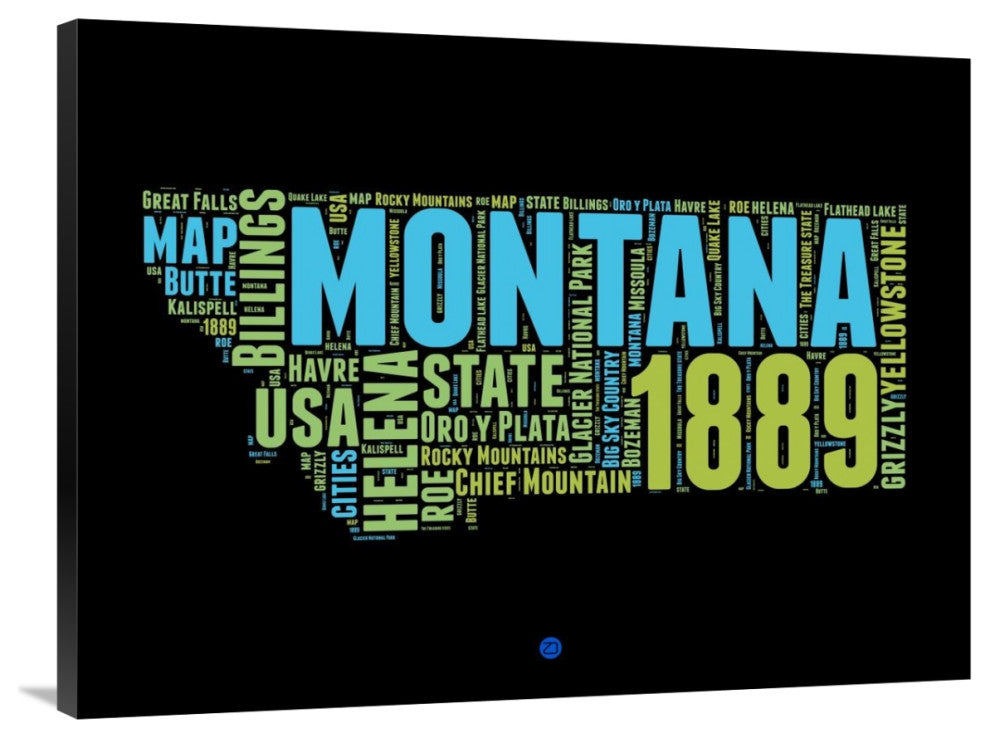 "Montana Word Cloud 1" Fine Art Print