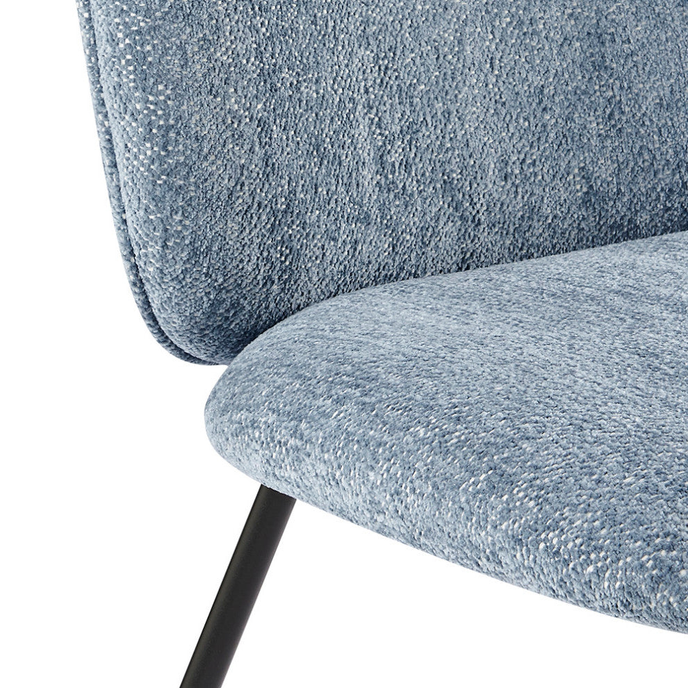 Nisha Fabric Dining Side Chair, Set of 2, Posh Blue Gray