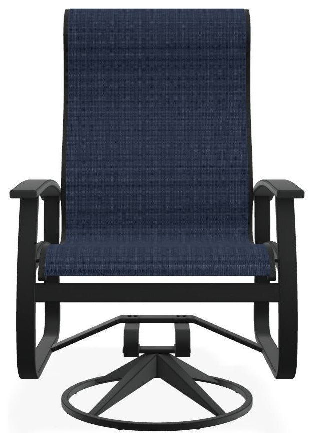 Belle Isle Sling Outdoor Swivel Rocker, Mavi/Graphite