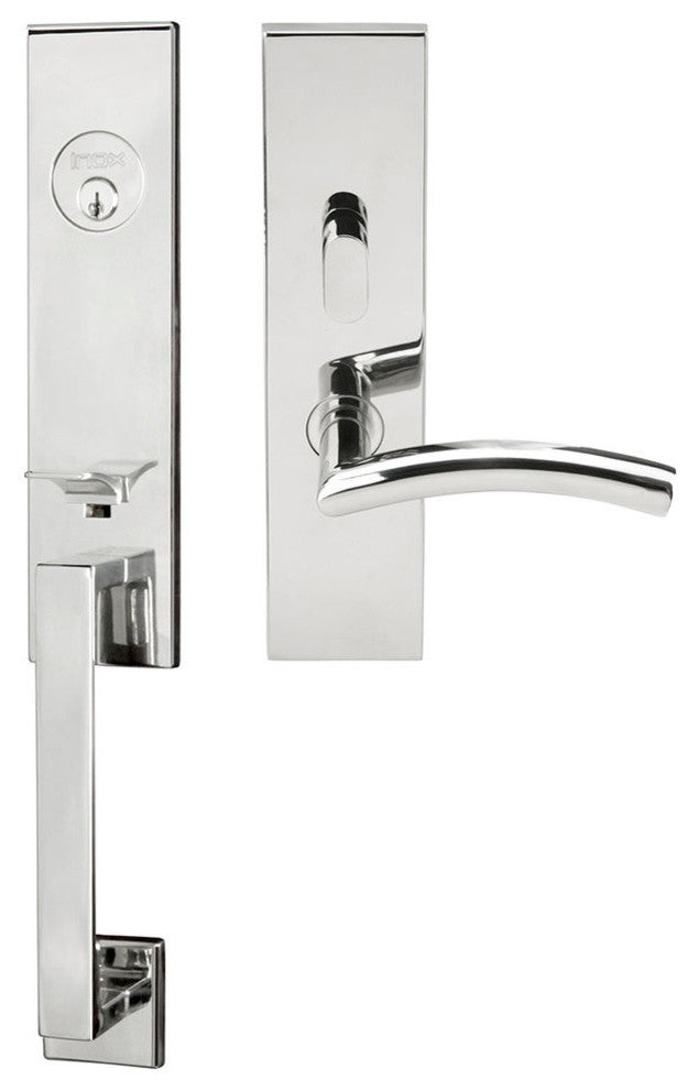 Brussels Lever, Mortise Entry Handleset, RHR, Polished Stainless Steel