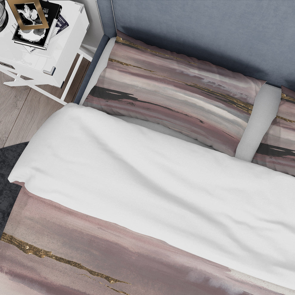 Purple Glam Storm Ii Glam Duvet Cover Set, Twin