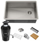 Undermount Stainless Steel 1-Bowl Kitchen Sink With Accessories, 27" Kwu110-27 W