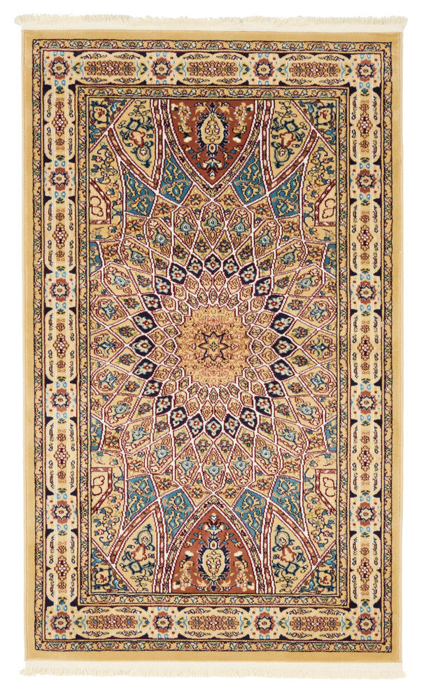 Unique Loom Beige Adams Narenj 3' 0 x 5' 0 Area Rug