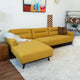 Baltic Mid-Century Modern L-Shaped Linen Fabric Sectional Sofa