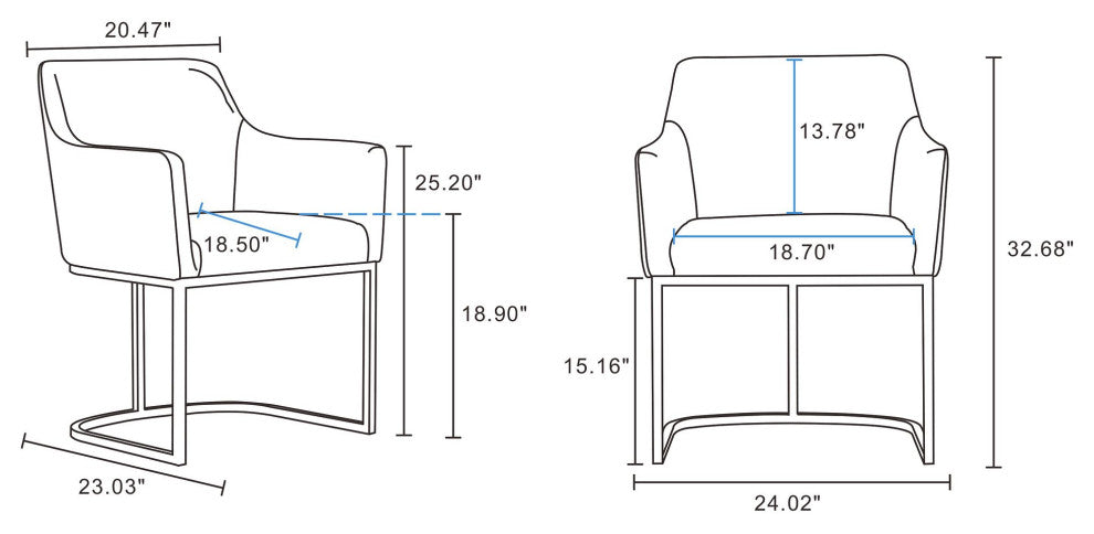 Manhattan Comfort Serena Dining Armchair