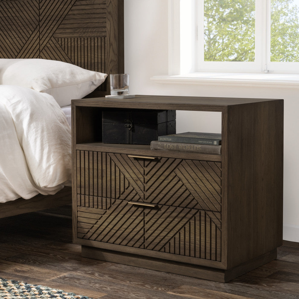 Santa Clara 2-Drawer Wood Night Stand