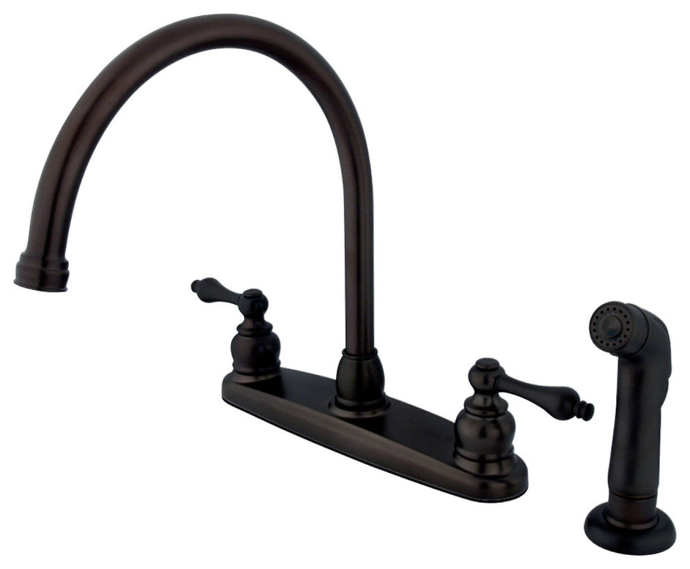 Kingston Brass 8" Centerset Kitchen Faucet, Oil Rubbed Bronze