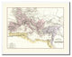 Contantin Empire Vintage Old Map Print On Canvas With Picture Frame 28" X 37"
