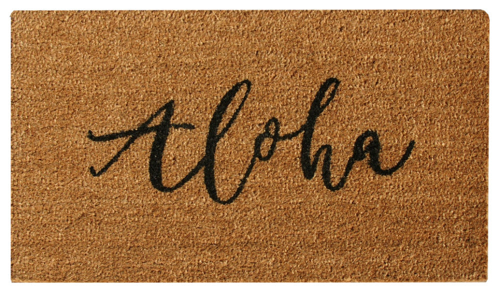Rubber-Cal "Island Greetings"  Aloha (Hello) Welcome Mat 15mm X 18" X 30"