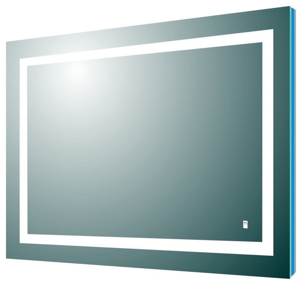 Eviva Deco Piece Wall Mounted Bathroom Vanity, Backlit Led Mirror Frame Lights