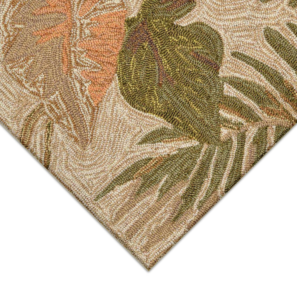 Ravella Tropical Leaf Indoor/Outdoor Rug Neutral, 5'x7'6"