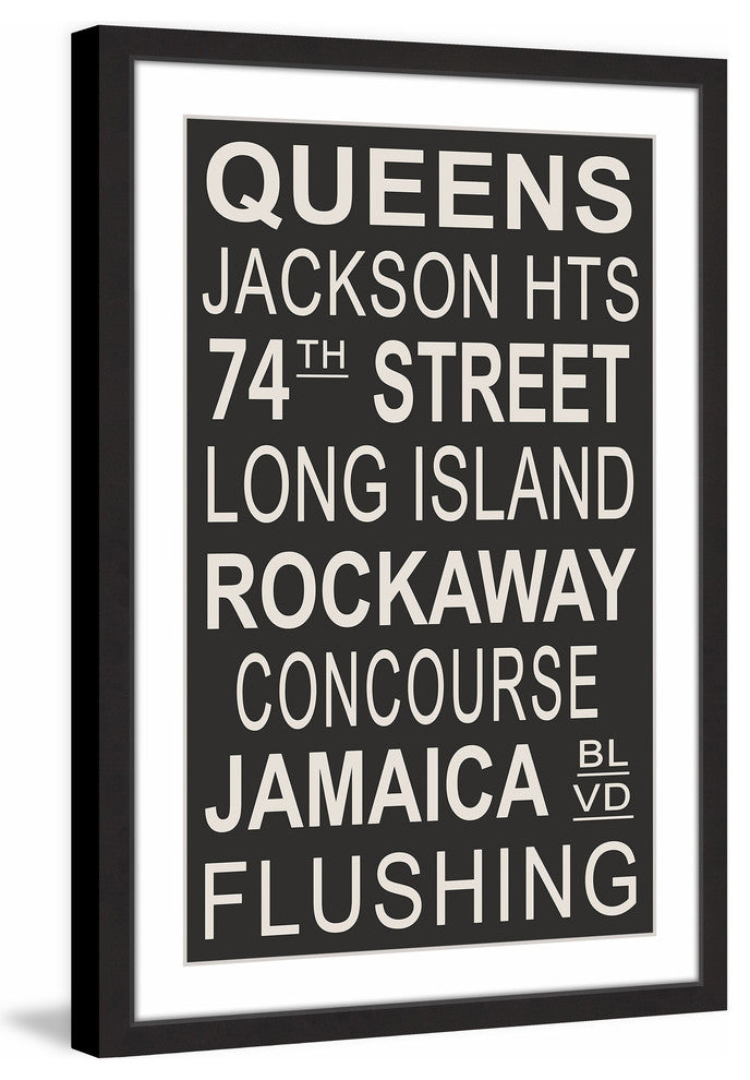 "Long Island Neighborhoods" Framed Painting Print, 16x24