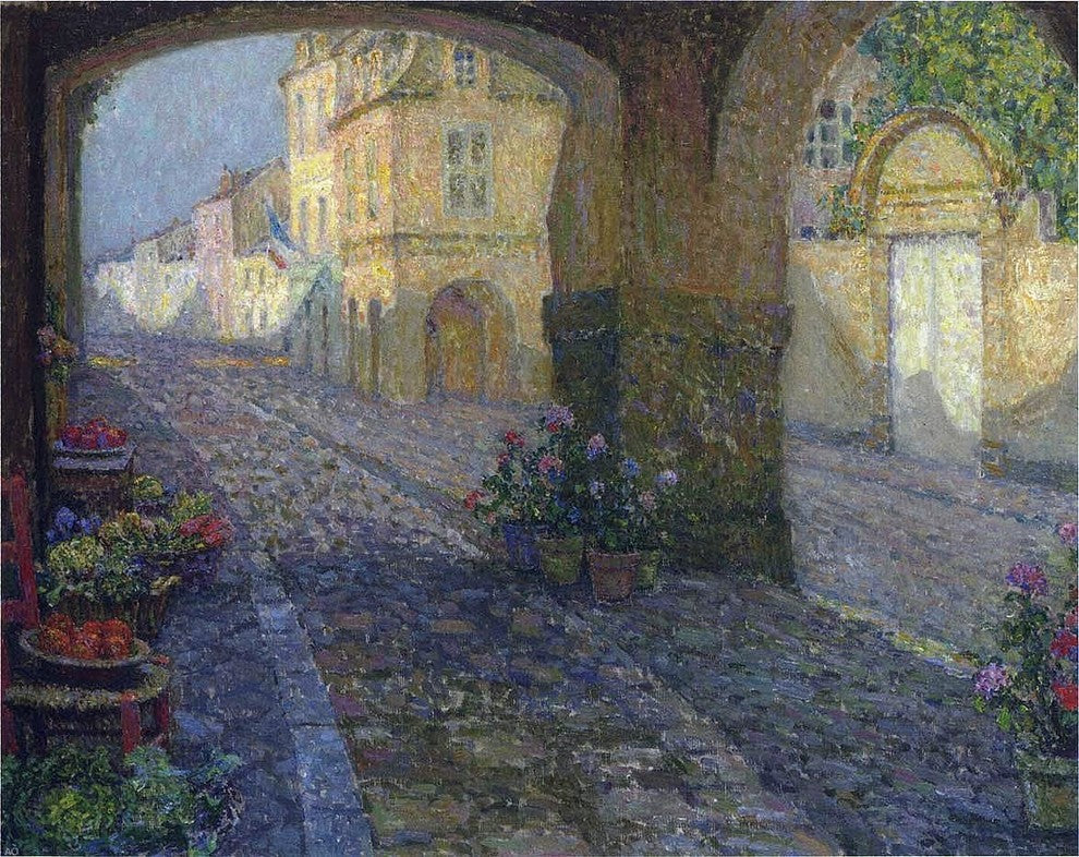 Henri Le Sidaner The Boutique from the Porch - 20" x 25" Premium Canvas Print