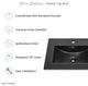 Ceramic Vanity Top 24" With Single Faucet Hole, Matte Black