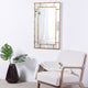 Decorative Mirror Antiqued Gold Metal Bamboo Frame