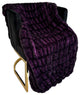 Plutus Purple Plush Pelt Faux Fur Throw Blanket, 102"L x 116"W Cal King