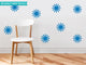 Starburst Fabric Wall Decals, Set of 8, Blue