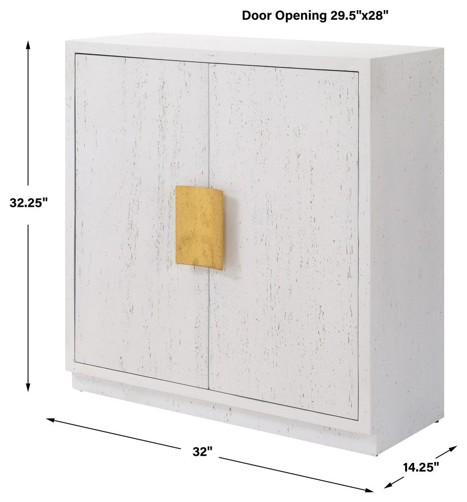 Uttermost Emma 2 Door White Cabinet