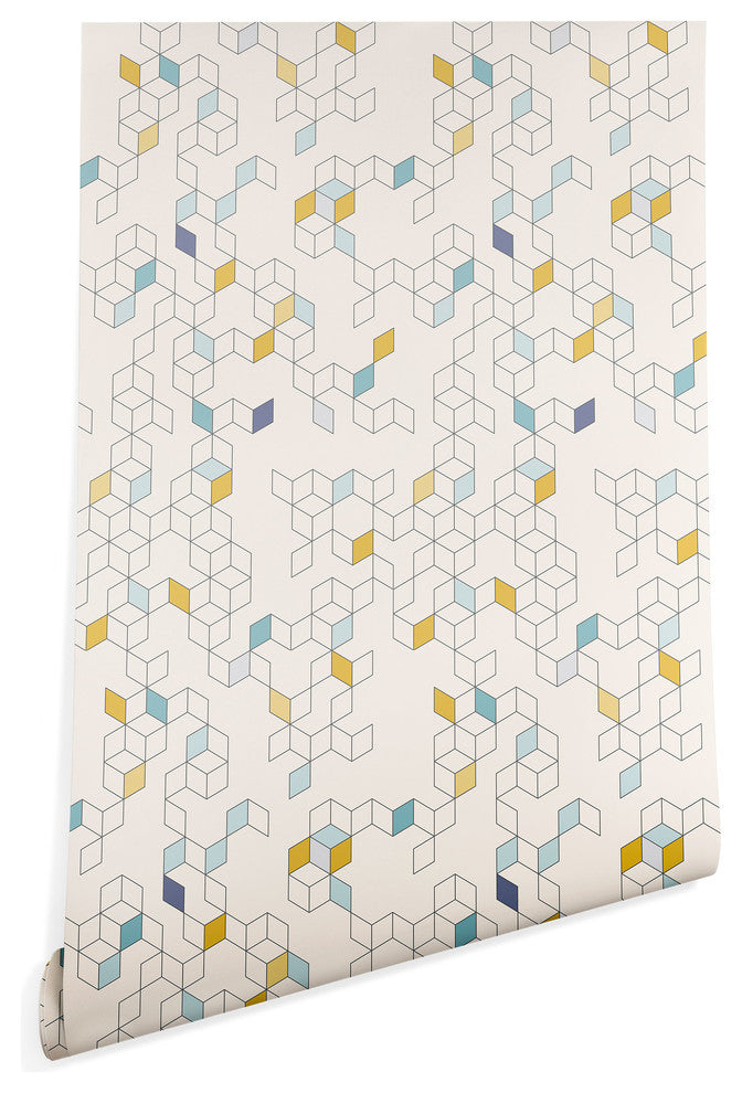 Deny Designs Florent Bodart Keziah Day Wallpaper, White, 2'x4'