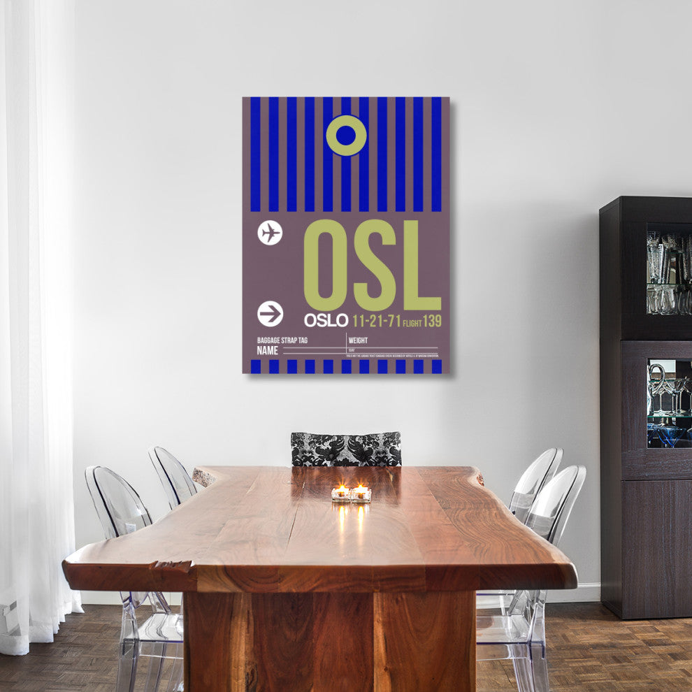 "OSL Oslo Luggage Tag 2" Fine Art Print