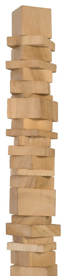 Stacked Wood Floor Sculptures, Bleached, 3-Piece Set