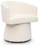 Kristen Rolling Desk Chair, Cream