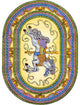 Kid Essentials, Carousel, Yellow, 5'4"x7'8" Oval