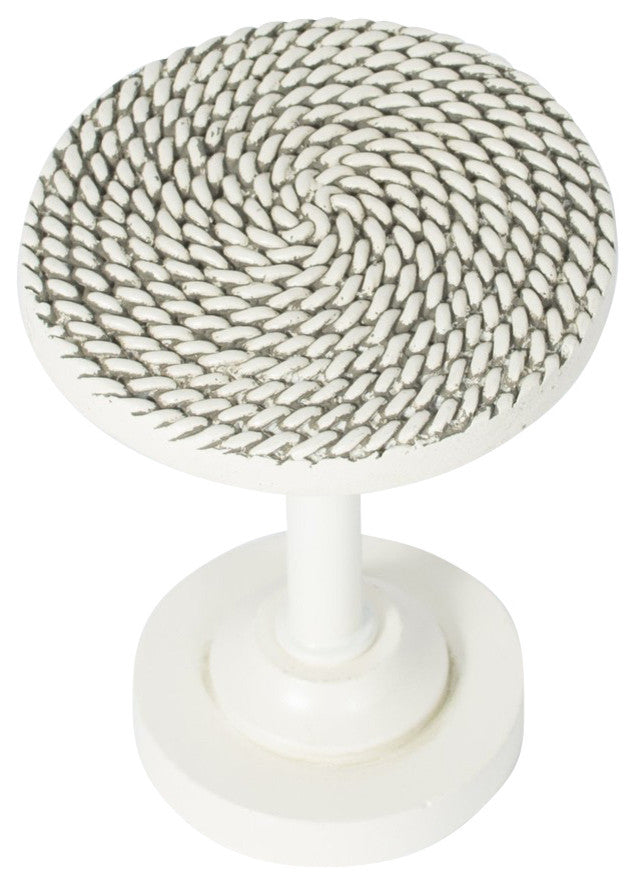 Coil Drapery Medallion Holdback, Ivory