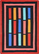 Kid Essentials Rug, Traffic Jam, Red, 3'10"x5'4"