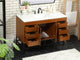 Home Living 22" Modern Teak-Light Bathroom Vanity