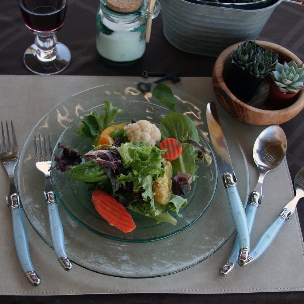 20 Piece Laguiole Ice Blue Flatware Set